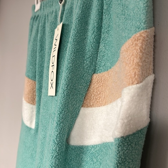 Wildfox Sport Stripe Knox Lounge Jogger Sweatpants in Trance Teal, S NWT! - Picture 6 of 8
